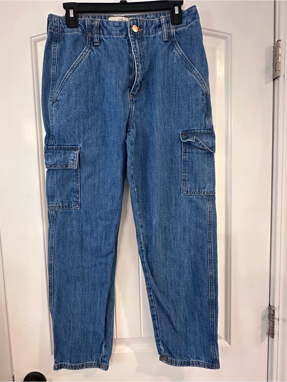 Universal Thread Womens Blue Denim Cargo Jeans